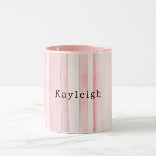 Mädchenhaft rosa Streifen Tasse (Zentrum)