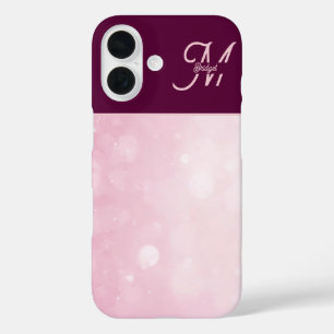 Mädchenhaft Rosa Weiblich Glitter Abstrakter Farbv iPhone 16 Hülle