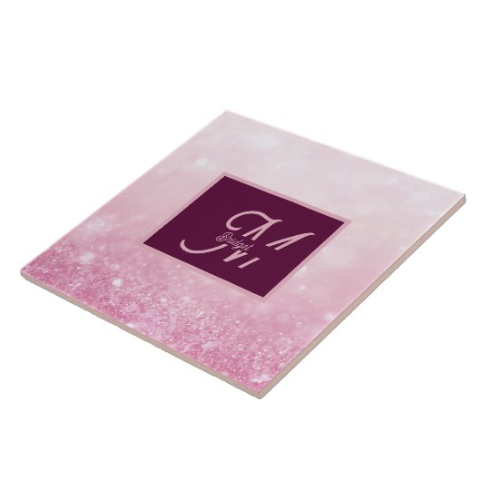 Mädchenhaft Rosa Weiblich Glitter Abstrakter Farbv Fliese (Seite)