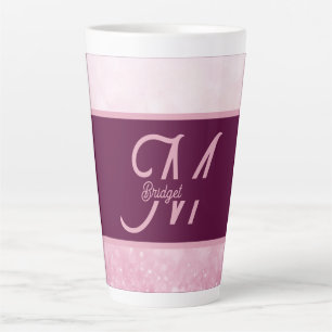 Mädchenhaft Rosa Weiblich Glitter Abstrakter Farbv Milchtasse