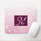 Mädchenhaft Rosa Weiblich Glitter Abstrakter Farbv Mousepad (Mit Mouse)