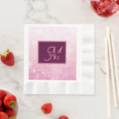 Mädchenhaft Rosa Weiblich Glitter Abstrakter Farbv Serviette (Beispiel)