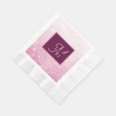 Mädchenhaft Rosa Weiblich Glitter Abstrakter Farbv Serviette (Ecke)