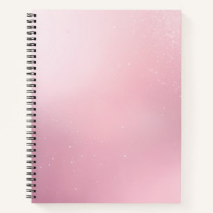 Mädchenhaft Rosa Weibliches Sanftes Schimmer Ombre Notizblock
