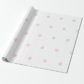 Mädchenhaft Rosa & Weiße Punkte Muster Geschenkpapier (Ungerollt)