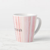 Mädchenhaft rosarote Streifen Milchtasse (Rechte Ecke)
