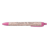 Mädchenhaft rosaroter Glitter Kugelschreiber (Unterseite)