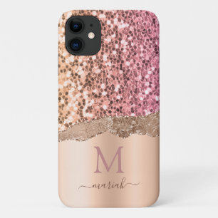 Mädchenhaft roségoldenes Erröten Pinkfarbener fals Case-Mate iPhone Hülle