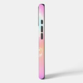 Mädchenhaft süße rosa florale Fantasy-Monogramm Case-Mate iPhone Hülle (Rückseite / Links)
