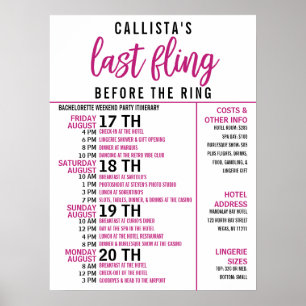 Mädchenhaft süße rosa-schwarze Partyplanung für de Poster