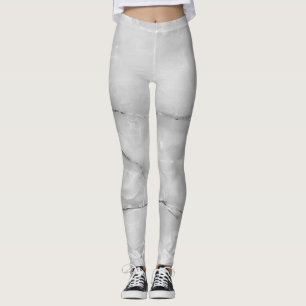 Mädchenhaft trendy graue Marmortextur Leggings
