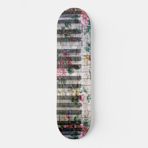 mädchenhaft Vintage Klaviertastatur Skateboard