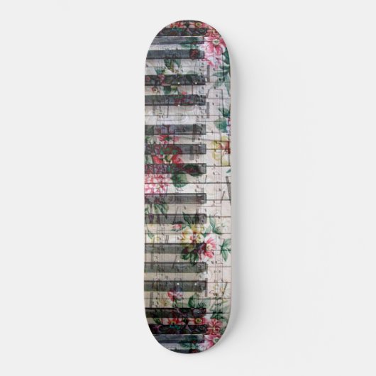 mädchenhaft Vintage Klaviertastatur Skateboard (Vorderseite)