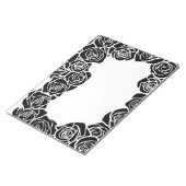 Mädchenhaft Vintage schwarze Rosen Notizblock (angewinkelt)