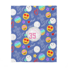 mädchenhaft volleyball kawaii emoji und typografie