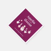 Mädchenhafte alberne Gans Geburtstagsfeier  Serviette (Ecke)