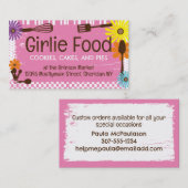 mädchenhafte Blume kochen das gastronomische Gesch Visitenkarte (Vorne/Hinten)