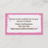 mädchenhafte Blume kochen das gastronomische Gesch Visitenkarte (Rückseite)