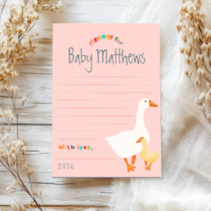 Mädchenhafte Coquette-Baby-Shower-Time-Capsule-Kar Einladung