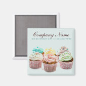 mädchenhafte, elegante Bäckerei bunt Kuchen Magnet (Vorderseite/Rückseite)