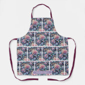 Mädchenhafte Irisierende Rosen und Glitter-Tropfen Schürze (Vorderseite)