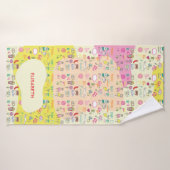 Mädchenhafte Kawaii-Doodle-Pastell-Blobs Badehandtuch (Badehandtuch)