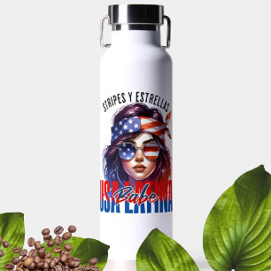 Mädchenhafte Latina 4. Juli Unabhängigkeitstag Koc Trinkflasche