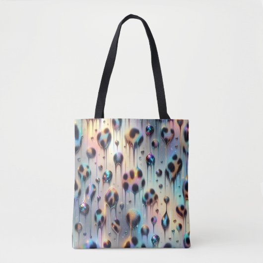 Mädchenhafte Leopardenprint-Tasche mit Opal-Effekt Tasche (Vorderseite)