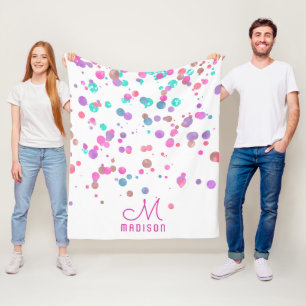 Mädchenhafte Meerjungfrau Glitter- und Folien-Konf Fleecedecke