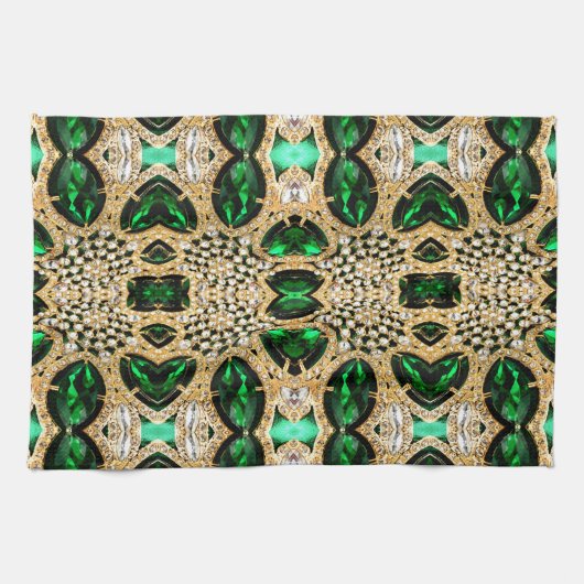 mädchenhafte Modekunst Deko Geschirrtuch (Horizontal)