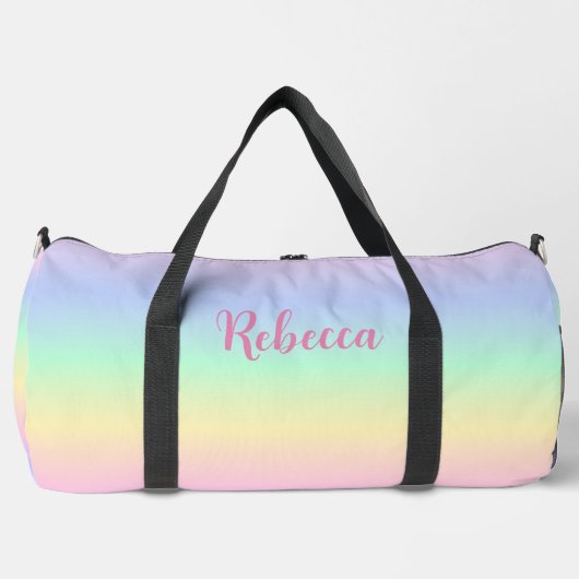 Mädchenhafte personalisierte Sporttasche mit Paste Duffle Bag (Vorderseite)