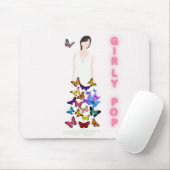 Mädchenhafte Pop-Schmetterlings-Mauspads Mousepad (Mit Mouse)
