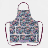 Mädchenhafte Schürze mit irisierenden Rosen und Gl (Vorderseite)