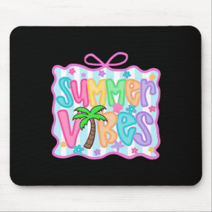 Mädchenhafte Sommer-Vibes Coquette-Schleife Strand Mousepad
