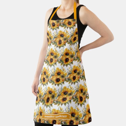 Mädchenhafte Sonnenblumen Blumen Schürze (InSitu)