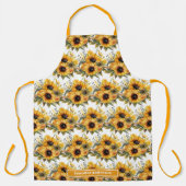 Mädchenhafte Sonnenblumen Blumen Schürze (Vorderseite)