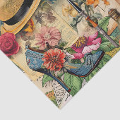 Mädchenhafte Träumereien Collage Tissue-Papier Seidenpapier (Ausschnitt)
