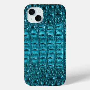 mädchenhafte türkisblaue Alligator Leather Case-Mate iPhone Hülle