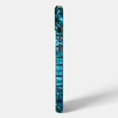 mädchenhafte türkisblaue Alligator Leather Case-Mate iPhone Hülle (Rückseite / Links)