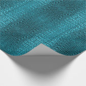 mädchenhafte türkisblaue Alligator Leather Geschenkpapier (Ecke)