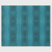 mädchenhafte türkisblaue Alligator Leather Geschenkpapier (Flach)