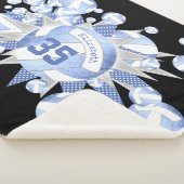 mädchenhafte weiße Volleybälle und Sterne Sherpadecke (3/4)