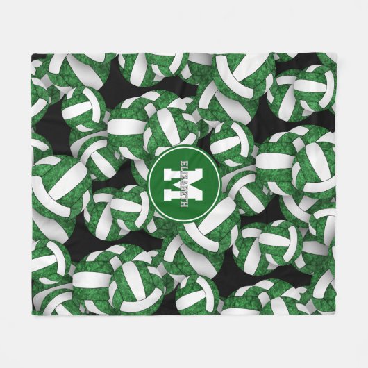 mädchenhafte, weiße Volleyballfarben Fleecedecke (Vorderseite (Horizontal))