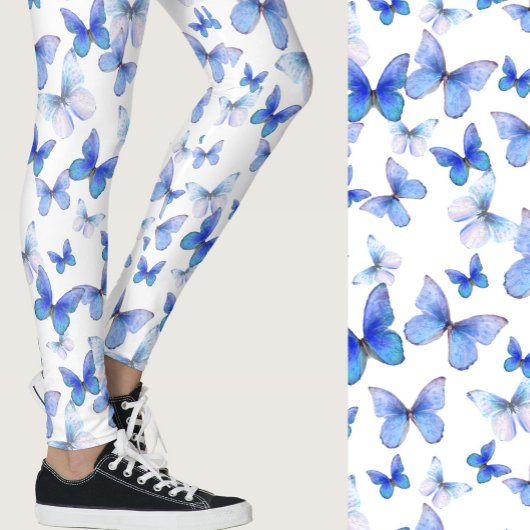 Mädchenhafter blauer Schmetterling mit wunderliche Leggings