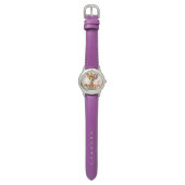 Mädchenhafter Giraffe mit gepunkteter Schleife Armbanduhr (Flach)