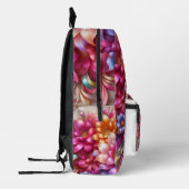 Mädchenhafter Regenbogen-Blumen-Rucksack mit Glitt Bedruckter Rucksack (Links)