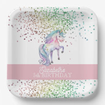 Mädchenhafter Regenbogen Glitter Magischer Einhorn