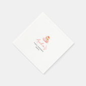 Mädchenhafter rosa Blumenkuchen-Geburtstagsfeier Serviette (Ecke)