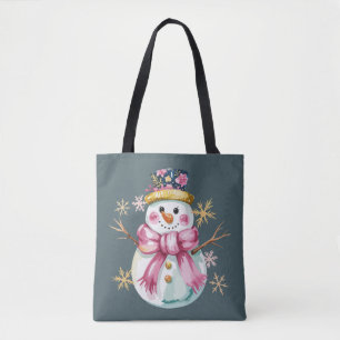 Mädchenhafter Schneemann Winterurlaub Weihnachten  Tasche
