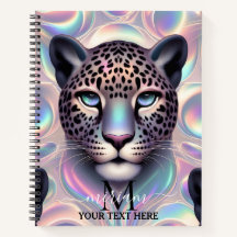 Mädchenhafter Trend Opal Leoparden Druck Monogramm